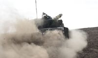 Ukrajinski tenk na frontu