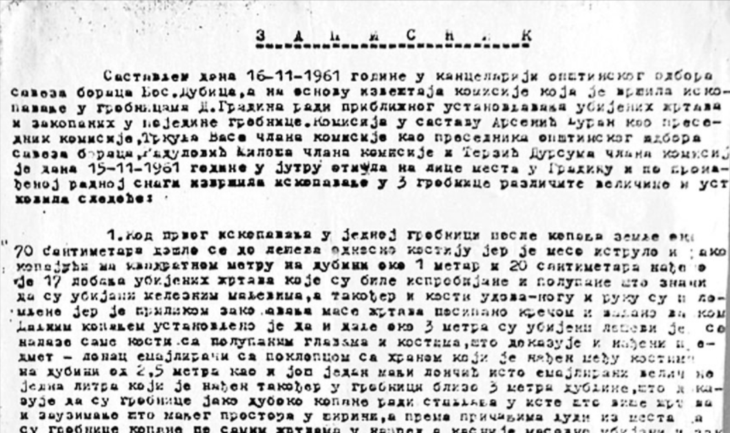 Записник општинског одбора Савеза бораца Босанске Дубице од 16. 11. 1961. Записник општинског одбора Савеза бораца Босанске Дубице од 16. 11. 1961.