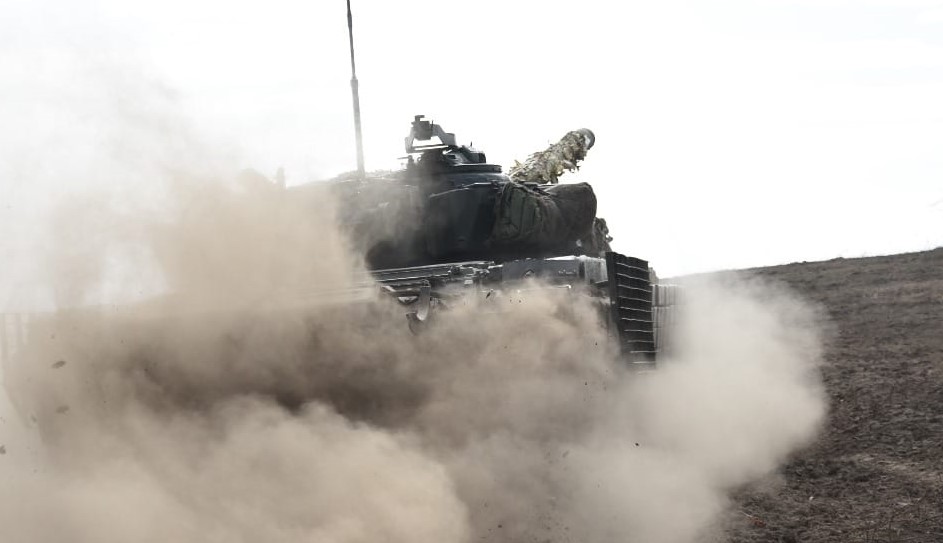Ukrajinski tenk na frontu